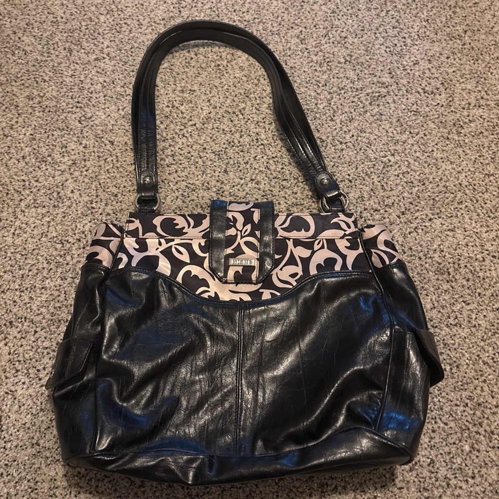Black and White Patterned Women’s Shoulder Bag